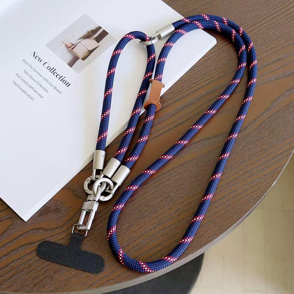 Dual-Function Anti-Lost Crossbody Phone Lanyard with Detachable Wrist Strap and Metal Buckle