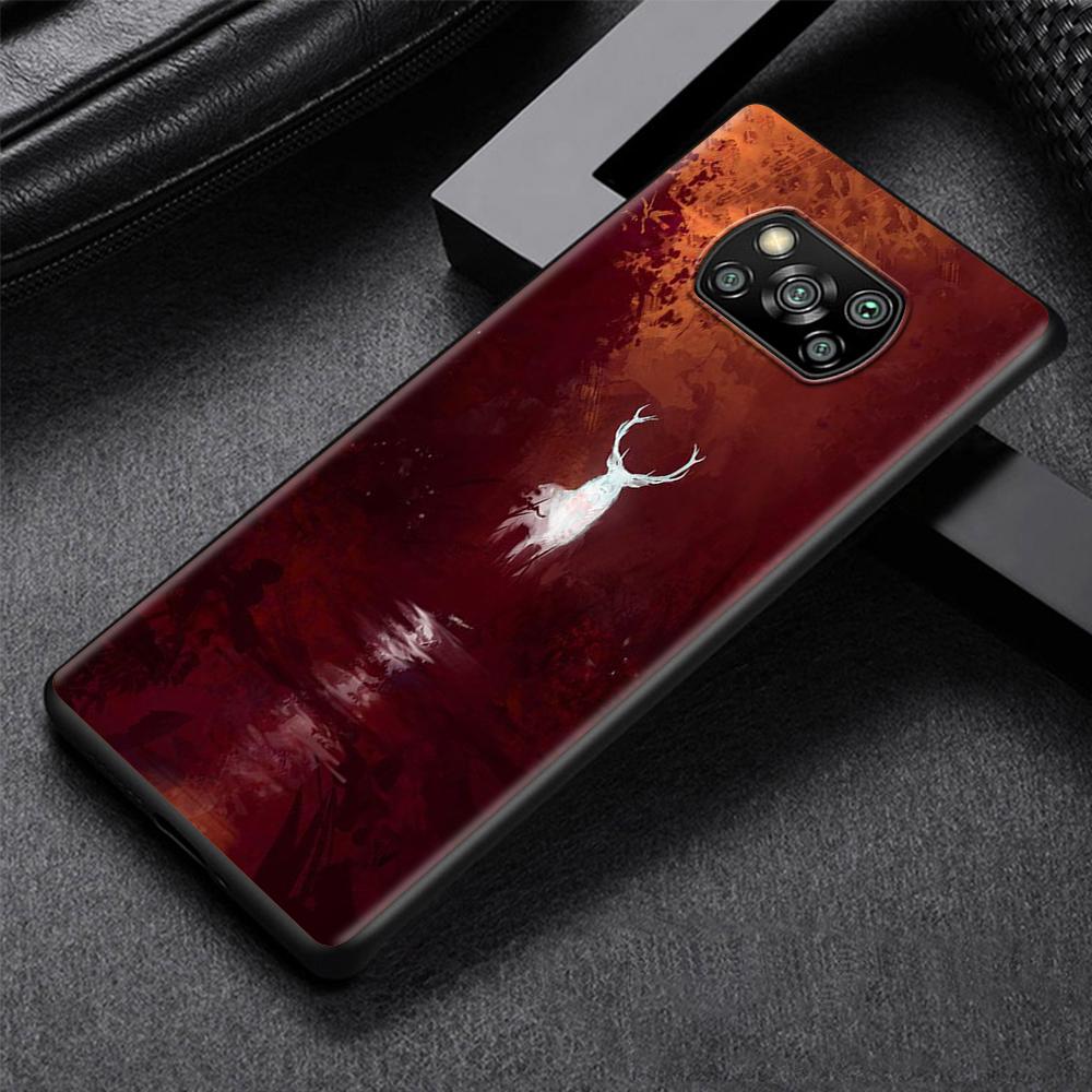 

Чехол с плакатом с изображением оленя для Xiaomi Poco X3 NFC M3 M4 Mi 11 Lite 5G 12X 11T 10T 12 Pro 9T Note 10 9, черный силиконовый мягкий чехол для телефона Xiaomi Mi Note 10