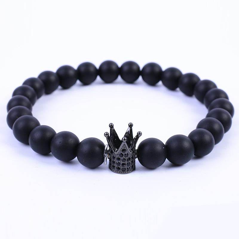 Zhang Meng Jewelry Copper Crown Bracelet with Color-Retaining Zirconia Beads