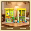 Non-Toxic New Burger Shop City Street View Building Blocks Toys 342Pcs Small Particle Building Blocks Educational Toys For Kids Gifts