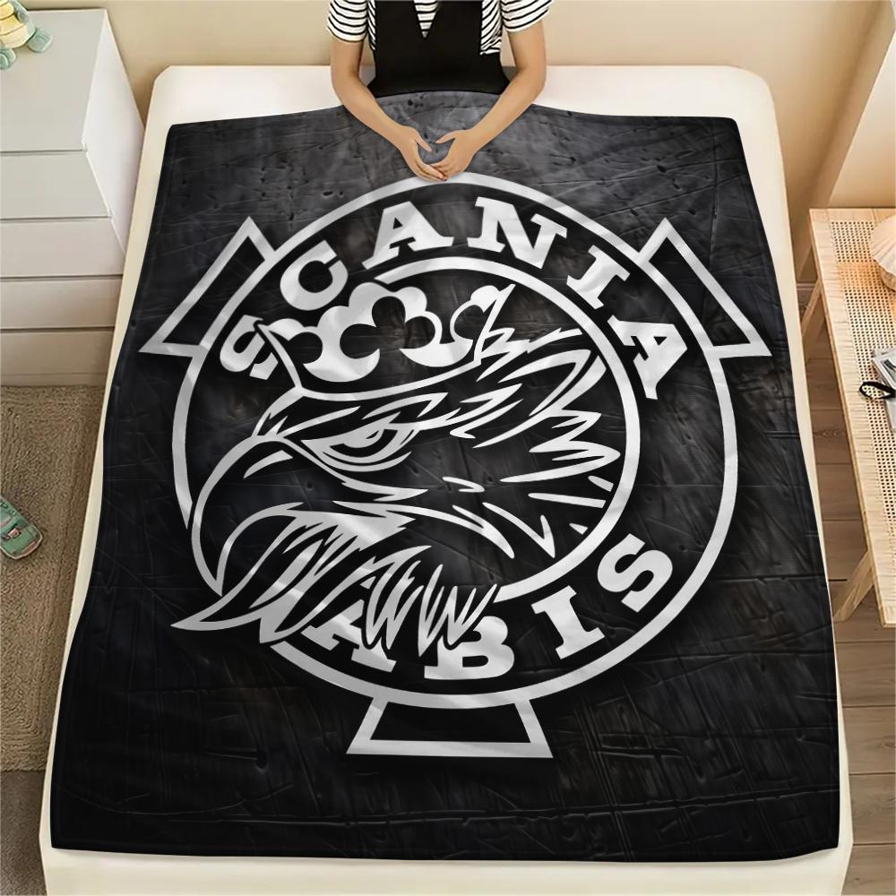 Scania Emblem,pattern Flannel Blanket, High Quality Comfortable for All Seasons, Home Decor, Warmth and Comfort, Perfect for Gifts.