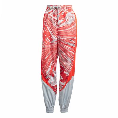 Printed Woven Track Pants Women Bottoms Light-Cyan-Gray Half-Impact-Orange HG1933