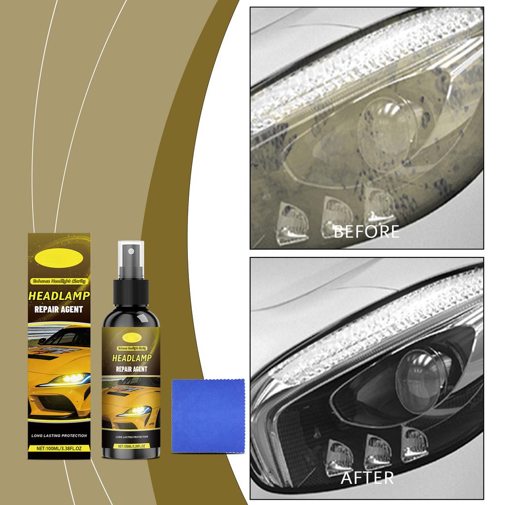 Car Headlight Care Spray, Long-lasting Maintenance(100ml)