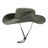 Quick-dry Hiking Fisherman Hat UV Protection Men Bucket Cap Fashion Drawstring Sun Hat  Camping