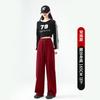 Scimitar pants women's new high-waisted sweatpants wide-leg banana pants straight-leg pants autumn and winter velvet sports pants