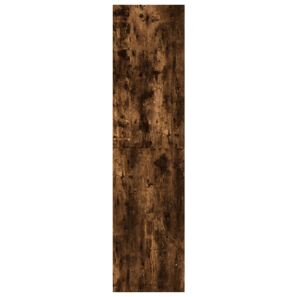 Wardrobe Smoked Oak 80 X 50 X 200 Cm Wood Based Panel