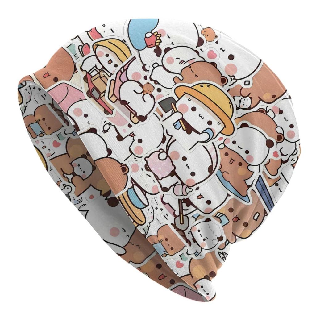 Boba Mochi Peach And Goma By Beanies Caps For Hip Hop Winter Warm Knitting Hat Adult Anime Panda Bubu Dudu Bear Bonnet Hats