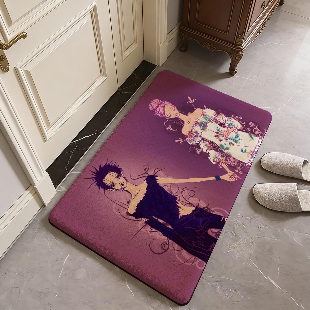 Anime Vintage N-Nana Floor Mat Flannel Door Mat Non-Slip Absorbent Washable Indoor Home Rug