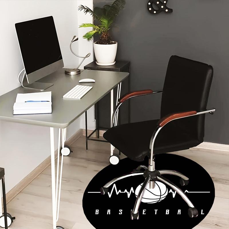 1pc Office Carpet Chair Mats Basketball Heartbeat Pulse Perfect for Decorating Office Chairs, Living Rooms, Or Bedrooms.YDT053 80cm by 80cm