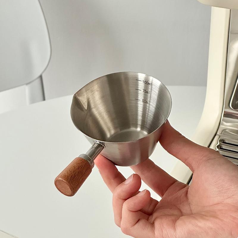 Koffiemeting Beker Roestvrij Staal Koffie Extractie Beker Espresso Beker Italiaanse Vloeistof Beker Koffie-Ounce Beker Melkkan Melk Beker 100M