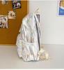 High-value Soft Girl Japanese-Style Cute Striped Backpack for Students, Large Capacity and Versatile.