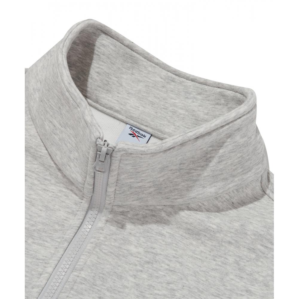 Reebok Legacy Half Zip Up Sweatshirt   Light Gray