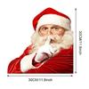 Waterproof Realistic Santa Claus Sticker Christmas Car Window Glass Decal Decoration Ride With Santa Funny Christmas Window