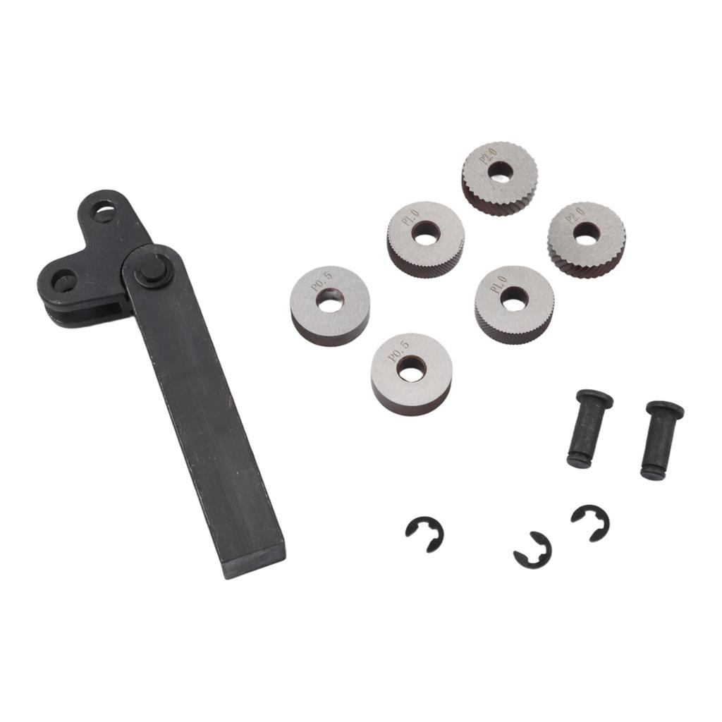 7PCS Lathe Tool Kit with 6PCS Reticulated Knurling Wheels for Machinists Featuring 0 5 1 0 2 0mm Embossing Wheel Sizes