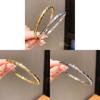Fashion Stylish Gold Finish Arrow Pattern Wristband For Womens Trendy Accessories