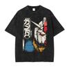 Gundam Mobile Suit Printed Tshirt Mens and Womens Washed Tshirt High Quality Vintage Cotton Tshirt Harajuku YK Tops