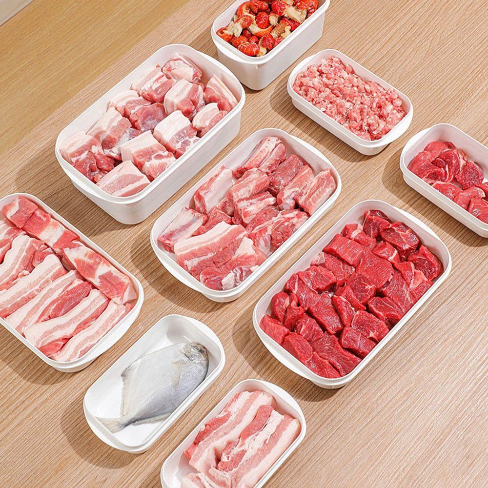 4Pcs Stackable Food Storage Container Set Airtight Food Preservation Box Meat Storage