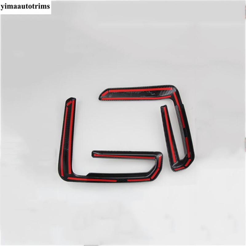 Front Fog Light Lamp Eyebrow Grille Air Intake Decoration Cover Trim For BMW X5 G05  - 2024 Black / Carbon Fiber Accessories