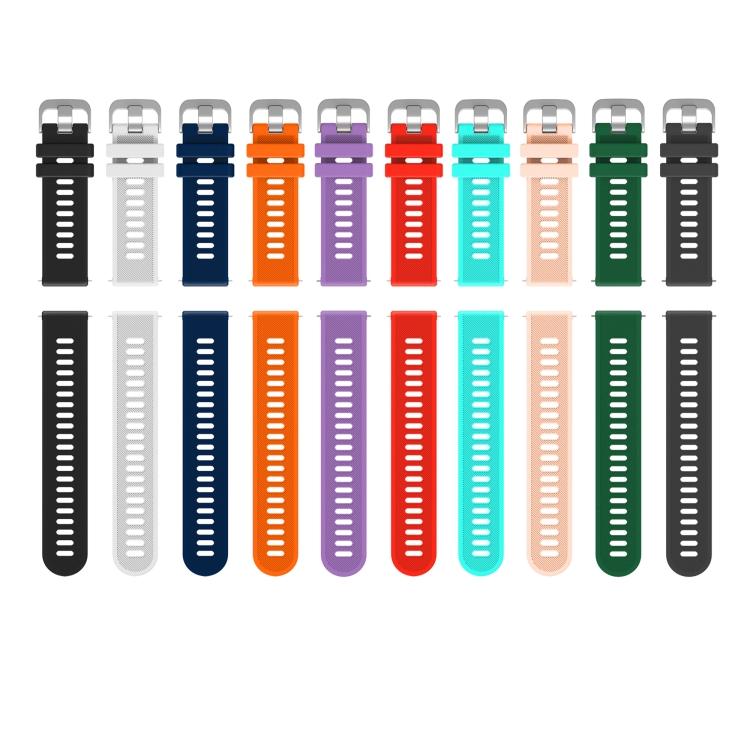 For Garmin Forerunner 55 20mm Silicone Twill Watch Band