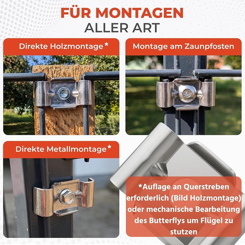 Fence Attachment Clamps 10X Stainless Steel Mesh Fence Bracket Holder Anti-Theft Design Barrier Attachment Fixing Metal Bracket