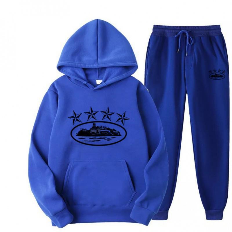 Tuta Sportiva con Cappuccio Oversize Foderata in Pile Misto Cotone per Uomo Donna Streetwear Outfit Invernale Casual Hip Hop