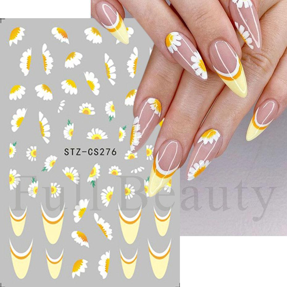 Nail Art Sticker Autumn And Winter Lace Sweater Flower Small Flower Branch Small Fresh Adhesive Nail Sticker