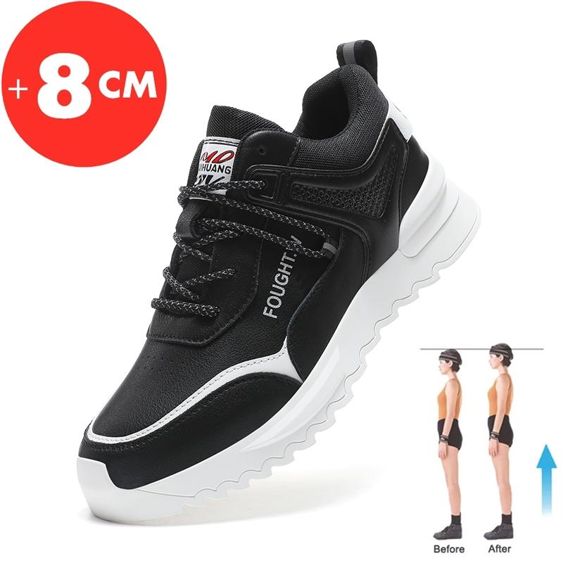 

Модная мужская обувь на платформе, обувь для увеличения роста, кроссовки с увеличением высоты, стельки 8 см, дышащая мужская спортивная обувь для увеличения роста 37