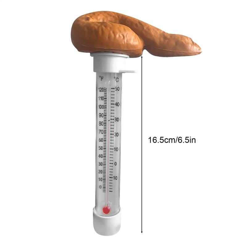 Floating Pool Thermometer Cartoon Poop-Shaped Water Temperature Thermometers Prank  for Outdoor Indoor Swimming Pools