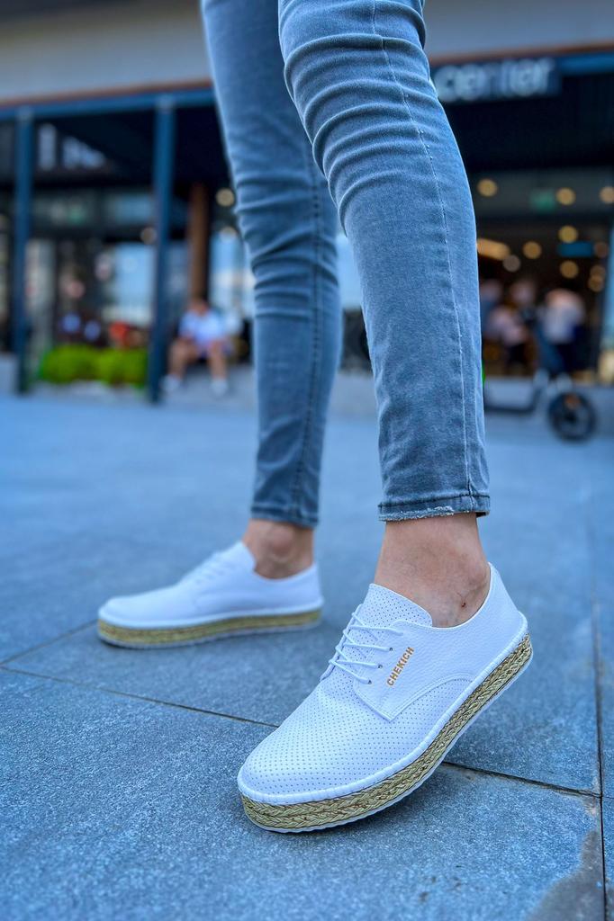 Chekich H New Collection CH117 Stamina Nuova Men Shoe White Black Brown Tan