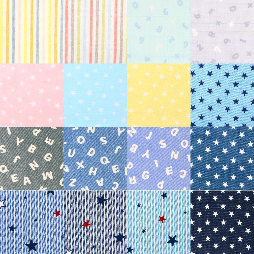 Handkerchief Assortment with Bonus Tote Made in Cotton Gauze Rabbit Pink Girls Set [cluster] Kids' (22 count) Bag, Japan, 100% Handkerchiefs/Balloon