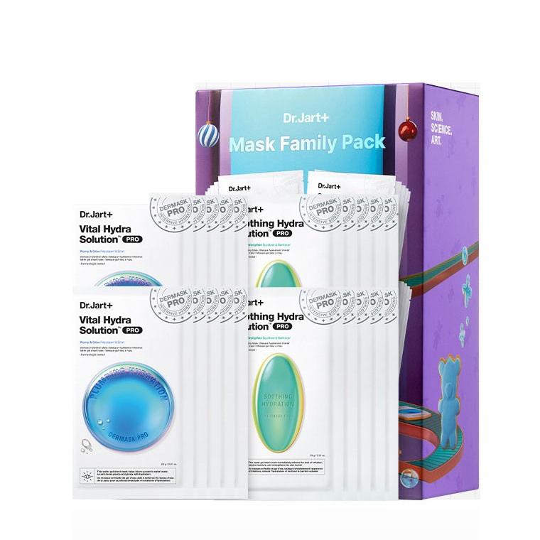 Dr.Jart+ Mask Family Pack Sheet Mask Set Hydrating & Soothing Skincare Kit 20 Sheets
