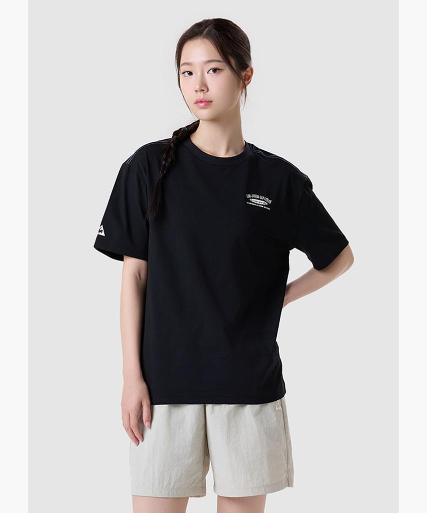 LECOQ Uni Le Fresh Roosters Loose Fit Short Sleeve T-Shirt - Black Qr223Lrs63 (B Type)