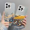 Mountains And Plains Fresh Flowers Laser Phone Case For iPhone 14 15 16 Pro Max Plus 13 Mini 11 12 Pro Max Shockproof Back Cover