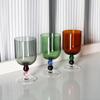 Retro Medieval Cup with Colorful Beads High Borosilicate Glass Champagne Cup Cold Drink Fruit Wine Glasses Cup Small Wine Cups