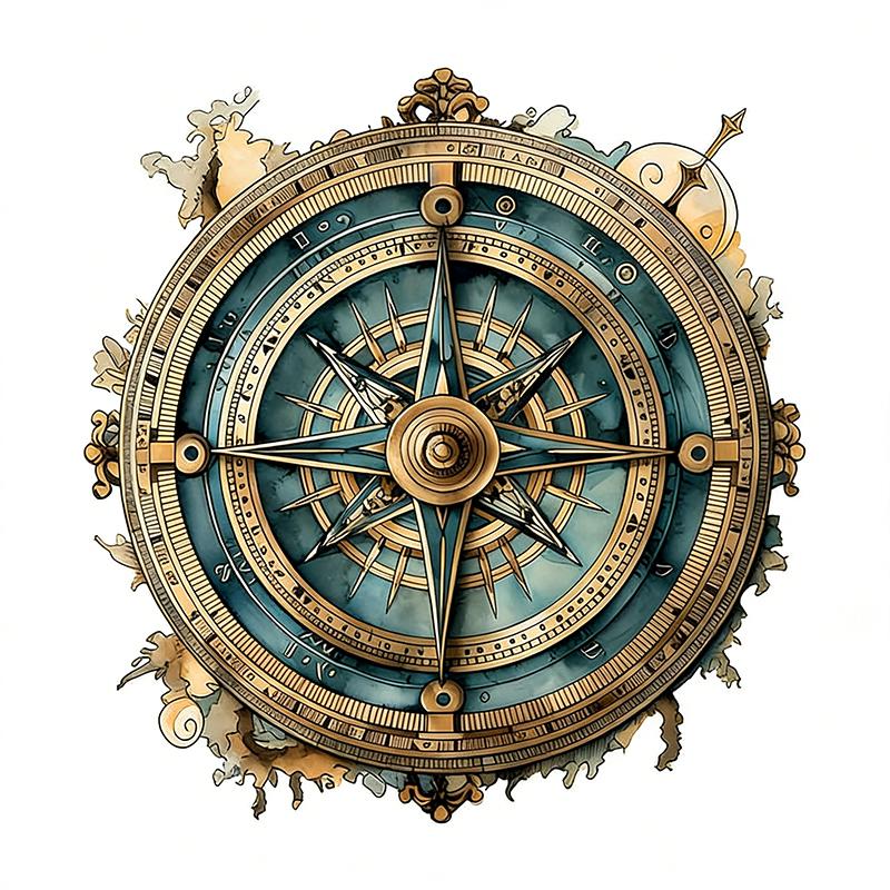 Compass Car Sticker Vinyl Decal Waterproof Rear Window Motorcycle Camper Bumper Truck Laptop Decoration X08