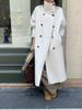 Autumn and winter new stand-up collar double-sided cashmere coat women's loose high-end double-breasted woolen coat