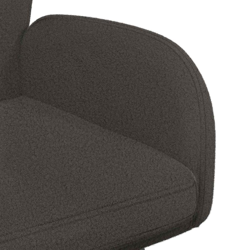 Swivel Chair Dining Room 4 Pcs Boucle Dark Gray 54 X 58 X 87 Cm