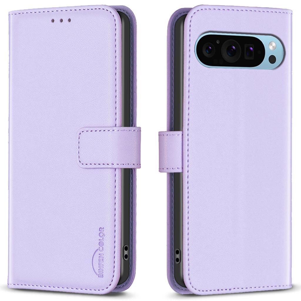 BINFEN COLOR BF17 For Google Pixel 9 Pro XL Leather Case Stand Magnetic Closure Flip Folio Phone Cover