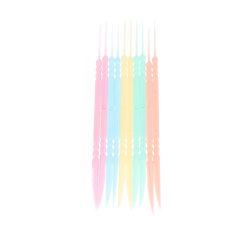 200Pcs/Set Soft Plastic Double-Head Brushed Toothpick Oral Care Dental Floss