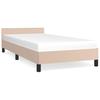 VidaXL Bettgestell mit Kopfteil ohne Matratze Cappuccino 90x200 cm