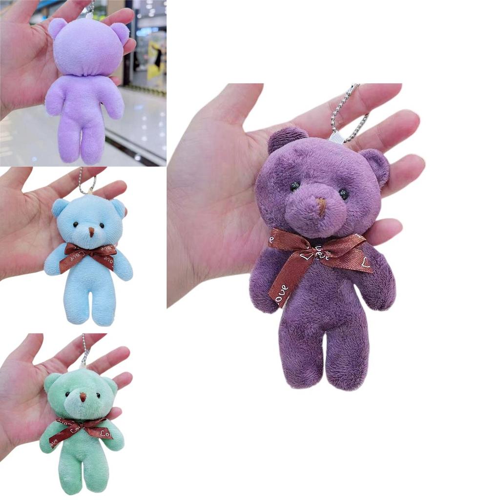 Super Soft Short Plush Teddy Bear Keyring Doll Toy
