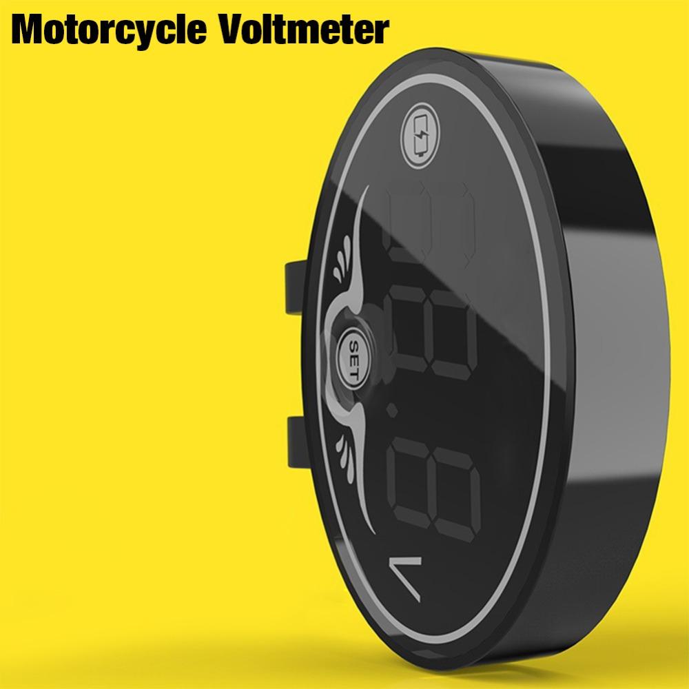 Universal Motorcycle Electronic Voltmeter Waterproof Dust-proof LED Watch Digital Display Panel Meter Motorcycle Accessories