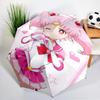 Pink Heart Puella Magi Umbrella 8-Frame for Travel, Camping, Casual Lightweight Portable Umbrella, Essential for Every Family Holidays Gift