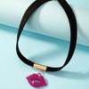 Fashion And Sexy Flaming Red Lips Necklace for Women