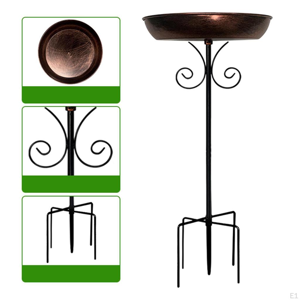 Kovové pítko pro ptáky pro venkovní použití Krmítko Zahradní dekorace s 5hrotovou základnou