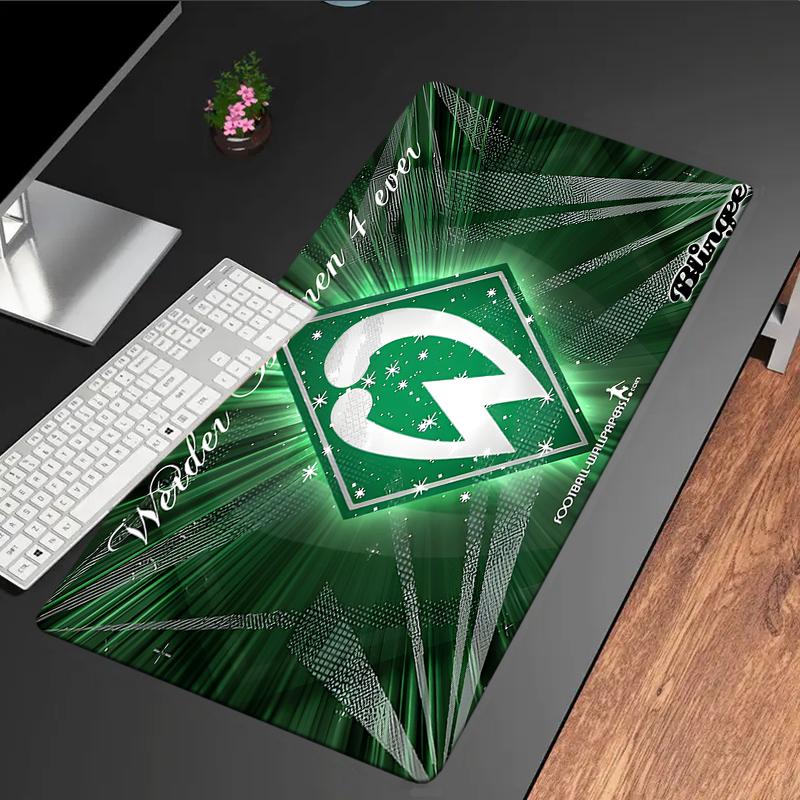 Green And White Werder Mouse pad, Gaming Mouse Pad, keyboard pad, Desk Decor for computer notebook Fan Gift Birthday Gift