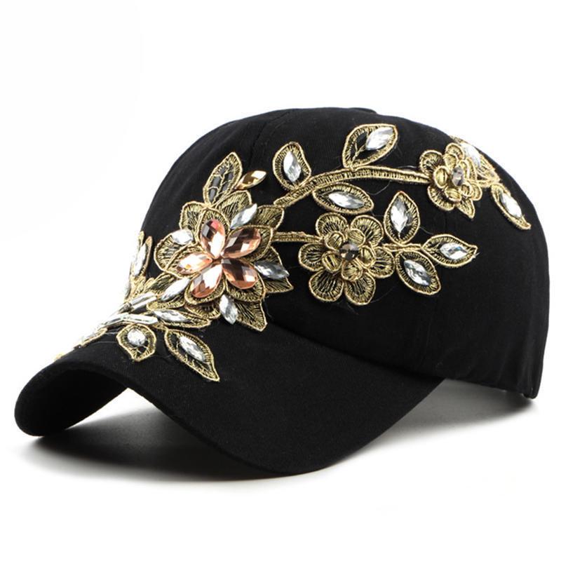 Buy Flower Embossed Rhinestone Denim 