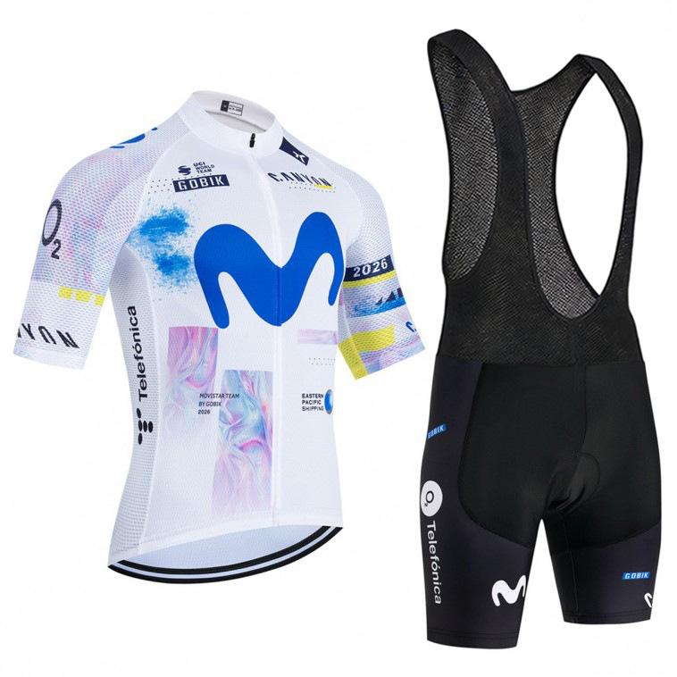 Mountain Road Cycling Suit Summer Men s White Breathable Quick-drying Cycling Short-sleeved Top Outdoor Suit asian size - s