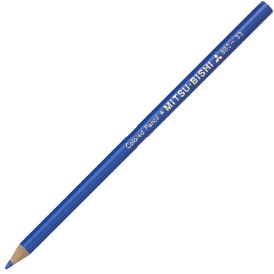 Mitsubishi Pencil 880 Series Single Color Blue Colored Pencil K880.33 1 Dozen
