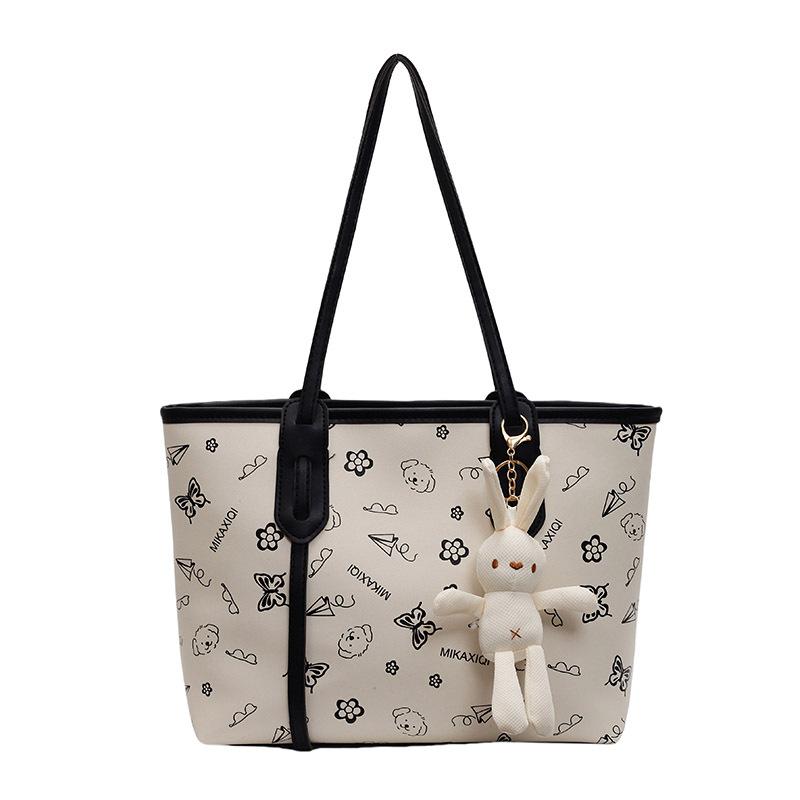 New Fashionable Versatile Tote Bag Women's Large-capacity Shoulder Bag Leisure Commuter Handbag Class Bag